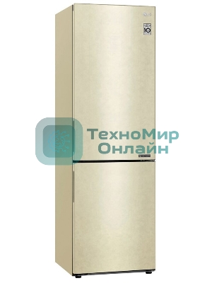 Холодильник LG GA-B509CECL бежевый, двухкамерный, 277/107л, морозилка снизу, No Frost