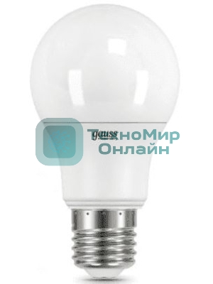 Лампа светодиодная Gauss Elementary 7Вт цок.: E27 груша 220B 6500K св. свеч. белый хол. A60 (упак.: 10 шт)