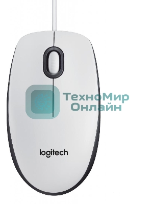 Мышь проводная Logitech M100 белый, 1000 dpi, USB, кнопки - 3