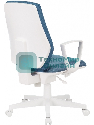 Кресло Бюрократ CH-W545 синий, экокожа, 120 кг, механизм качания