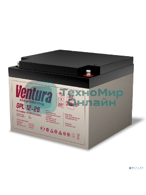 Батарея для ИБП Ventura GPL 12-26 12V/29Ah F5, ДхШхВ 175х166х125мм, 8кг, срок службы 12 лет