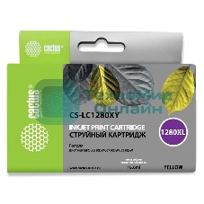 Картридж струйный Cactus CS-LC1280XY желтый (16,6 мл) для Brother MFC-J6510/6910DW