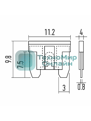 Набор автомобильных предохранителей Rexant микро 