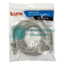 Патч-корд Buro UTP cat.5e 7м серый RJ-45 (m)-RJ-45 (m)
