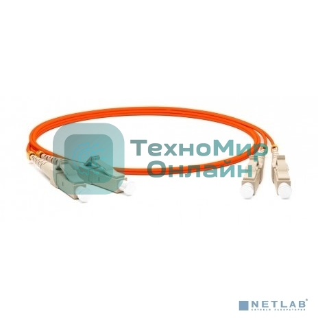 Патч-корд Hyperline волоконно-оптический (шнур) MM 50/125, LC-LC, duplex, LSZH, 10 м FC-D2-50-LC/PR-LC/PR-H-10M-LSZH-OR (FC-50-LC-LC-PC-10M)