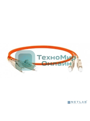 Патч-корд Hyperline волоконно-оптический (шнур) MM 50/125, LC-LC, duplex, LSZH, 10 м FC-D2-50-LC/PR-LC/PR-H-10M-LSZH-OR (FC-50-LC-LC-PC-10M)
