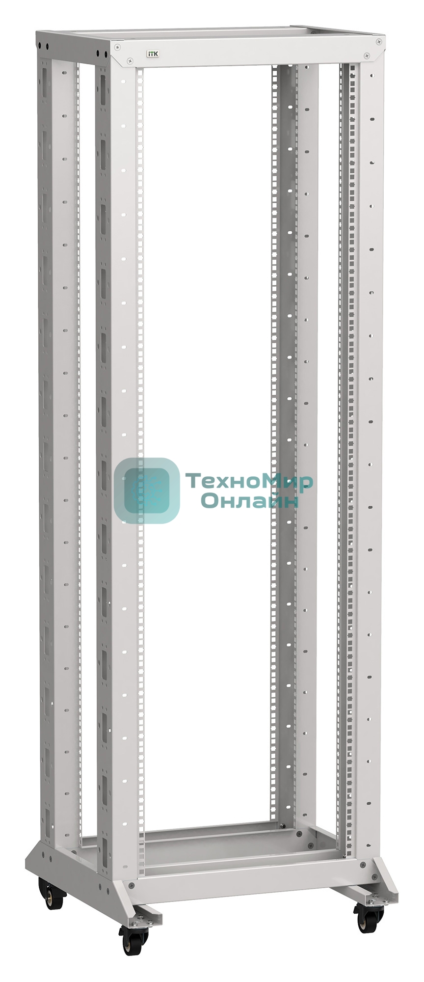 Стойка двухрамная ITK Linea LF35-24U66-2RM 24U 600 мм X 600 мм 700 кг серый