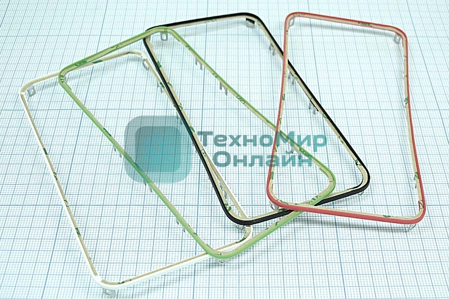 Рамка дисплея и тачскрина для Apple iPhone 4G синяя