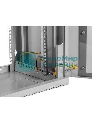 Шкаф коммутационный ЦМО (ШРН-9.500) настенный 9U 600x529 мм пер. дв. стекл. 200 кг серый 470 мм 180 град.