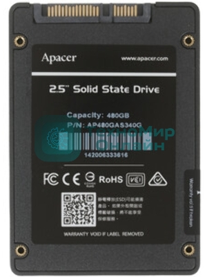 Накопитель SSD Apacer AS340 PANTHER, 480Gb, SATA III, 2.5
