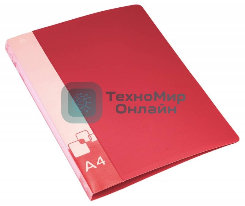 Папка с металлическим зажимом Бюрократ -PZ07CRED A4, пластик, 0.7мм, внутренний и торцевой карман, красный