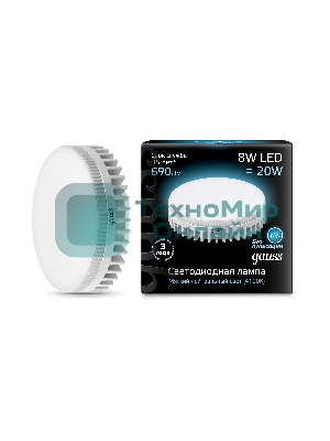 Лампа светодиодная Gauss LD108008208LED GX53 8W 4100K