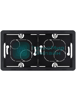 Коробка накладного монтажа 2 поста антрацит