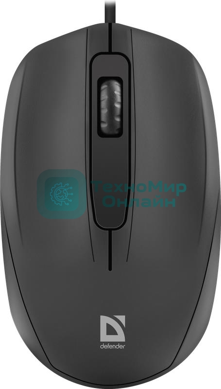 Мышь проводная Defender Alpha MB-507 черный, 1000 dpi, USB, кнопки - 3