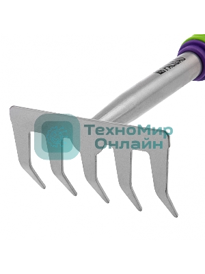 Грабли 5-зубые Palisad, 115х275 мм, стальные, пластиковая рукоятка