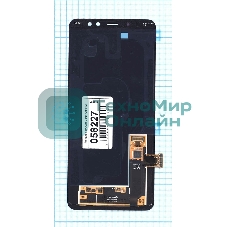 Дисплей для Samsung Galaxy A8 Plus A730F (2018) в сборе с тачскрином (OLED) черный