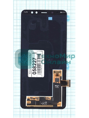 Дисплей для Samsung Galaxy A8 Plus A730F (2018) в сборе с тачскрином (OLED) черный