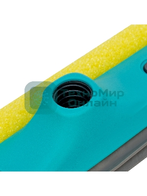 Щетка-окномойка Home Palisad с водосгоном, пластиковый черенок, 430х220 мм