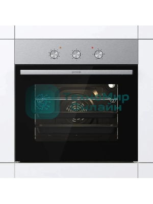 Встраиваемый духовой шкаф электрический Gorenje BO6727E03NX, черный/серебристый