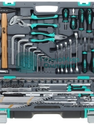 Набор инструментов Stels 141071/2'' 3/8'' 1/4'' CrV пластиковый кейс 142 предм.