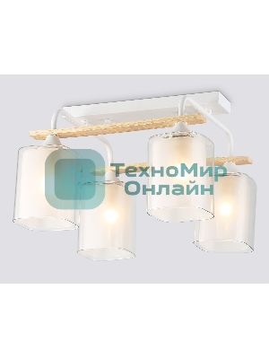 Светильник Ambrella light TR3033246/4 WH/WD белый/дерево E27/4 max 60W 340*340*245