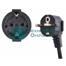 Сетевой удлинитель Buro BU-PS1.5/B 5м (1 розетка) черный (пакет ПЭ)