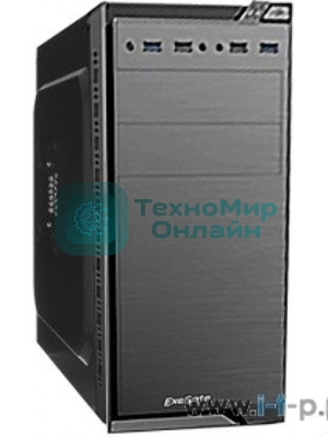 Компьютерный корпус Minitower ExeGate EX272748RUS QA-412U Black, mATX, (XP600, Black, 120мм), 2хUSB+2хUSB 3.0, Audio