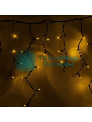 Гирлянда Neon-night Айсикл (бахрома) светодиодный, 5,6 х 0,9 м, черный провод 