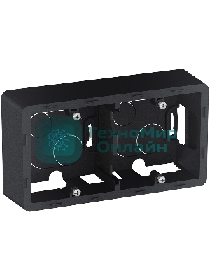 Коробка накладного монтажа 2 поста антрацит