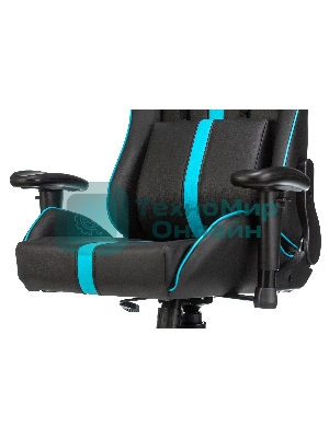 Кресло игровое A4Tech X7 GG-1200 черный/голубой искусственная кожа крестовина пластик