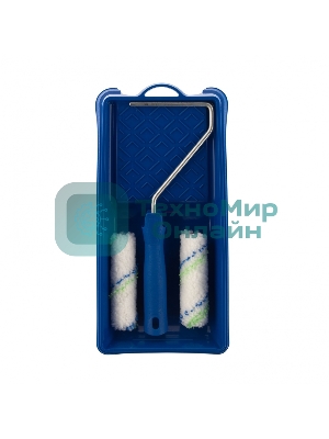 Малярный набор Сибртех для работ с водными красками: кювета 150 мм х 290 мм и мини-валик 110 мм