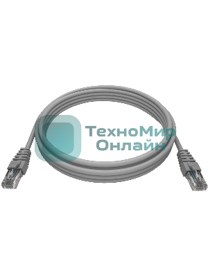 Патч-корд NTSS NTSS-PC-UTP-RJ45-5e-0.3-LSZH-GY NTSS-PC-UTP-RJ45-5E-0.3-LSZH UTP RJ-45 вил.-вилка RJ-45 cat.5e 0.3м серый LSZH (уп.:1шт) 26AWG