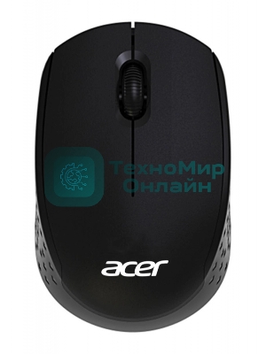 Мышь беспроводная Acer OMR020 черный, 1200 dpi, радиоканал, USB, кнопки - 3