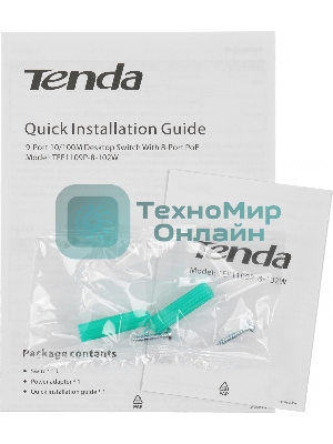 Коммутатор 9PORT 10/100M POE TEF1109P-8-102W Tenda