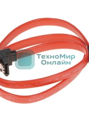 Кабель Vention SATA 3 M/SATA 3 M угол 90 с защелками, красный - 0.5 м KDDRD
