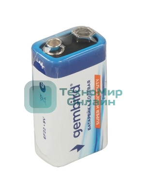 Батарейка солевая Gembird Gb-6F22-1F, тип Крона(6F22), 1шт, пленка, 9 В