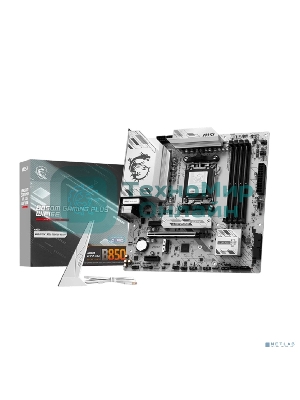 Материнская плата MSI B850M GAMING PLUS WIFI6E, AM5, AMD B850, 4xDDR5, 4xSATA, 2xM.2, 1xPCIe 4.0 x16, 2xPCIe x1, 1xDP, 1xHDMI, 1x2.5Gb LAN, Wi-Fi 6E, Bluetooth 5.3, 4xUSB-A 5Gbps, 3xUSB-A 10Gbps, 1xUSB-C 10Gbps, 3x3.5 мм, 7.1, mATX
