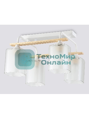 Светильник Ambrella light TR3033246/4 WH/WD белый/дерево E27/4 max 60W 340*340*245