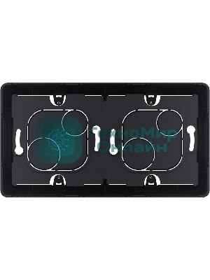 Коробка накладного монтажа 2 поста антрацит