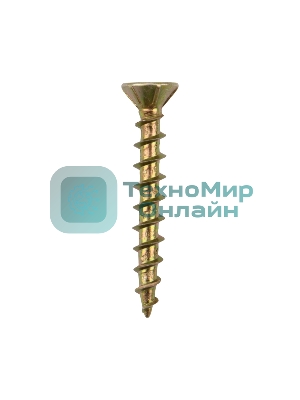 Саморез оконный Kranz острый, 4.1х30, желтый цинк, короб (500 шт./уп.)