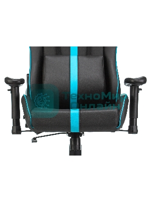 Кресло игровое A4Tech X7 GG-1200 черный/голубой искусственная кожа крестовина пластик