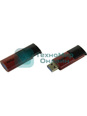 Флешка USB Netac U182 (NT03U182N-016G-30RE), 16Gb, USB 3.0, R/W 70/30, черный/красный