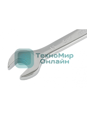 Ключ комбинированный Matrix, 15 мм, CrV, полированный хром