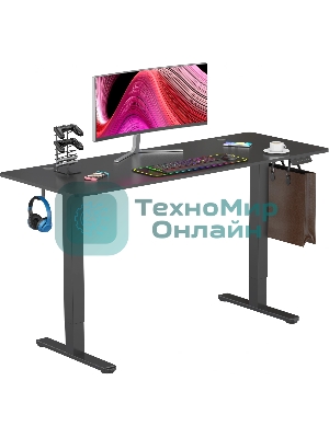 Стол компьютерный Cactus CS-EDL-BBK черный, столешница ДСП, каркас черный