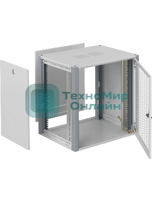 Шкаф коммутационный Sysmatrix (WP 6609.730) настенный 9U 600x600 мм пер. дв. перфор. 2 бок. пан. 60 кг серый 20 кг IP20