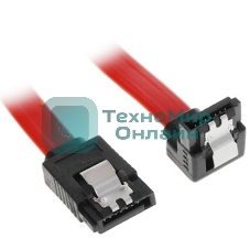 Кабель Vention SATA 3 M/SATA 3 M угол 90 с защелками, красный - 0.5 м KDDRD