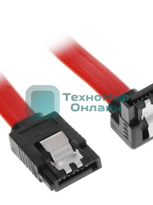 Кабель Vention SATA 3 M/SATA 3 M угол 90 с защелками, красный - 0.5 м KDDRD