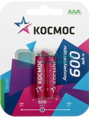 Аккумулятор Космос R03 Ni-MH 600 мАч