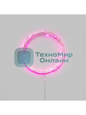 Гирлянда светодиодная Роса 10м 100 LED РОЗОВЫЙ IP20 3хАА (в комплект не входят) NEON-NIGHT