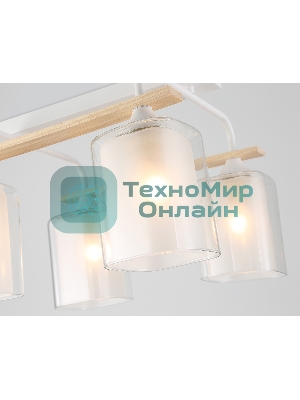 Светильник Ambrella light TR3033246/4 WH/WD белый/дерево E27/4 max 60W 340*340*245